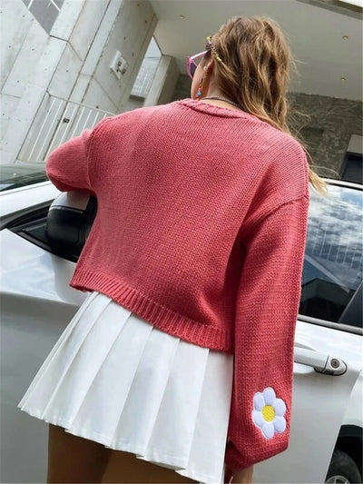 Poiney - Blumiger Pullover für Frauen