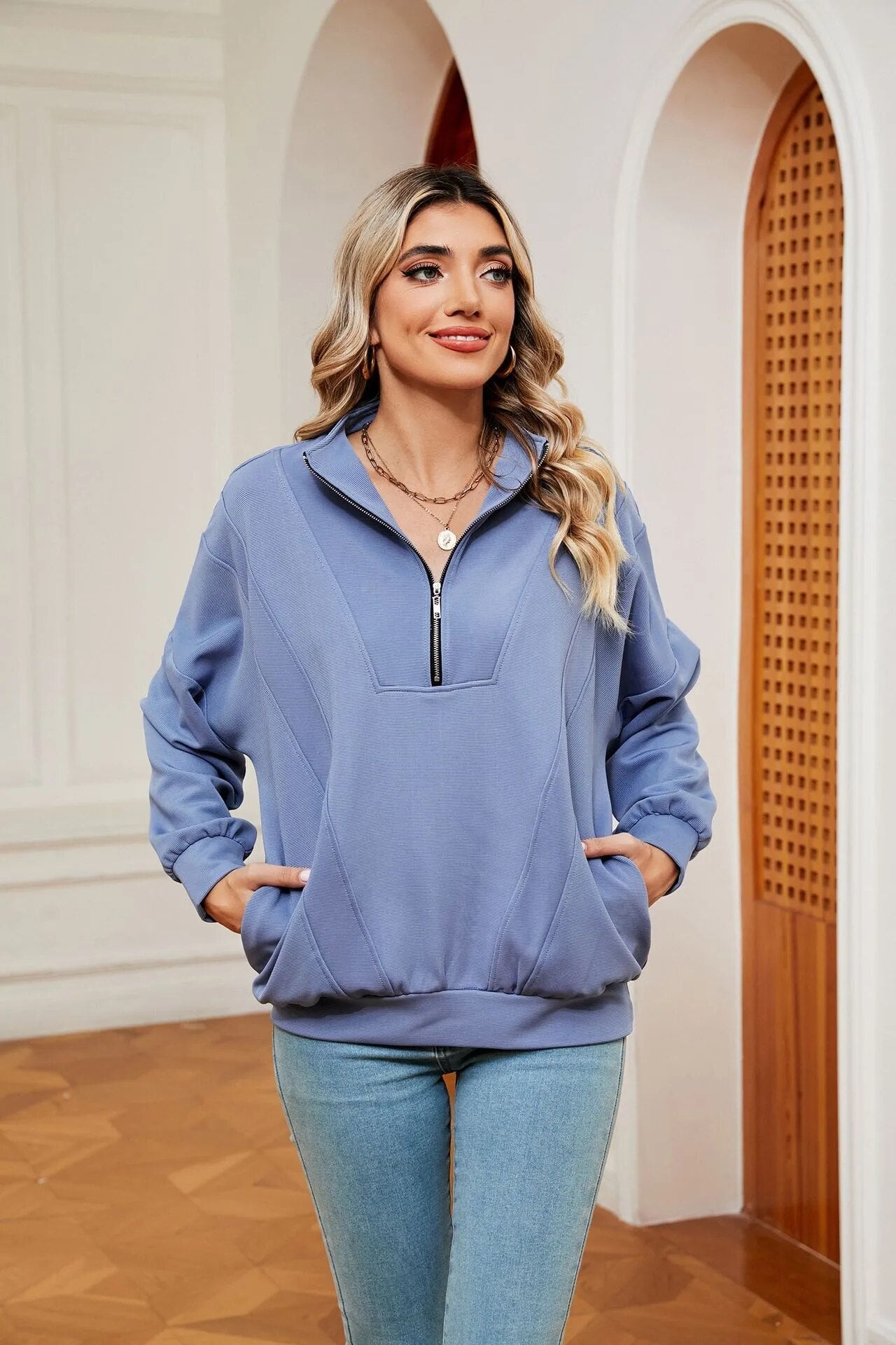 Marina - Reißverschluss-Sweatshirt für Frauen