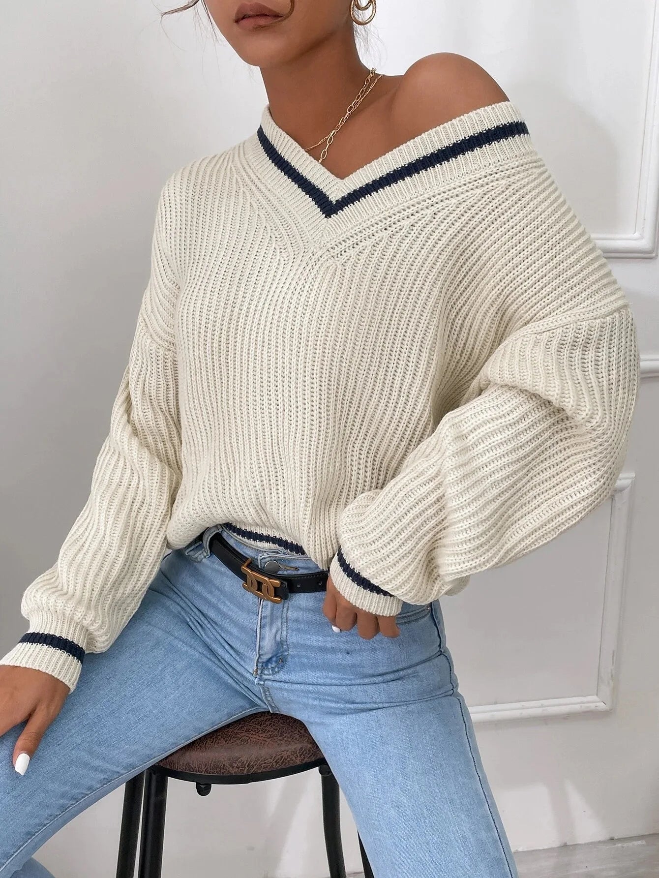 Alana KRE - V-Ausschnitt Pullover für Frauen