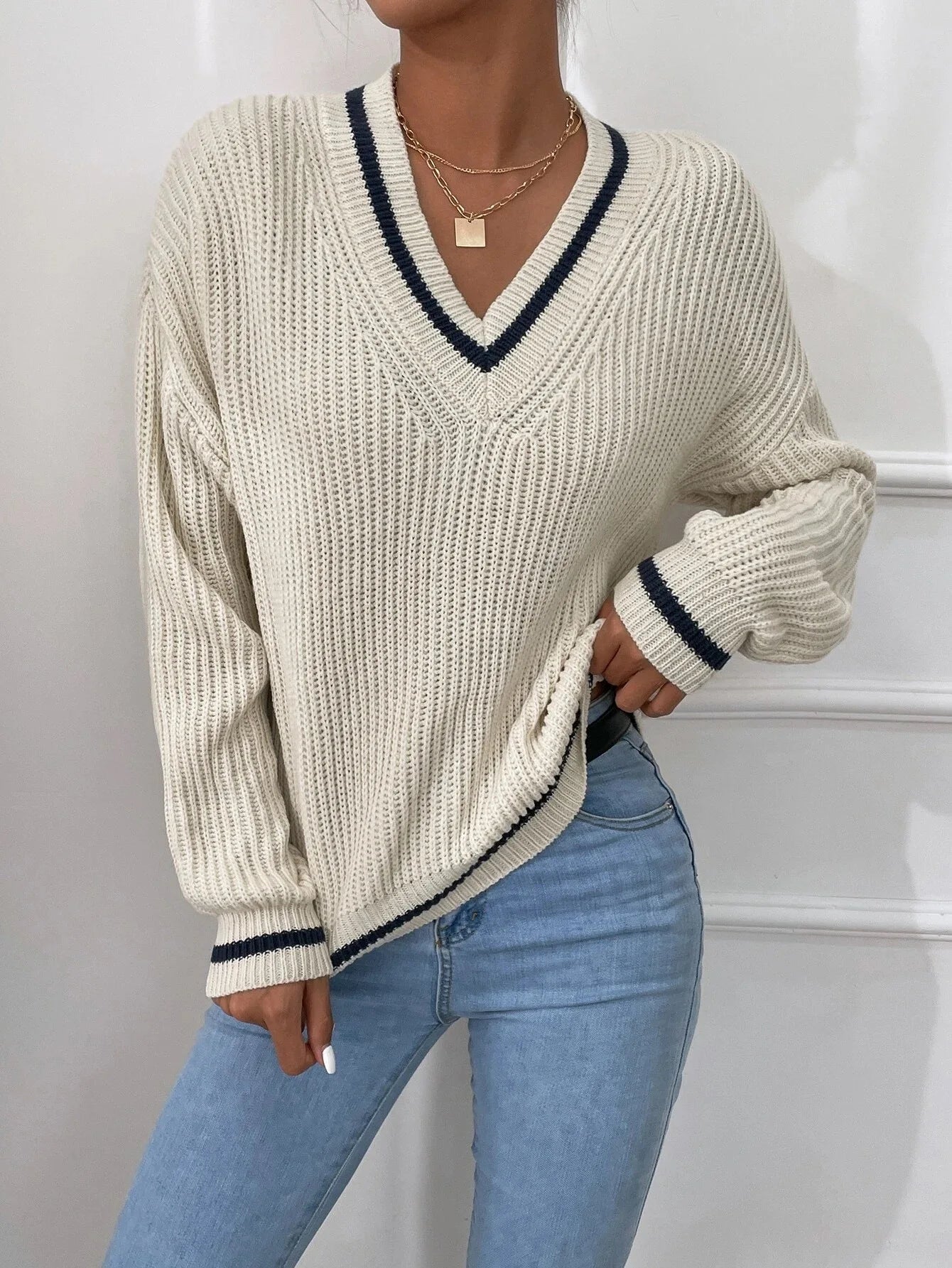 Alana KRE - V-Ausschnitt Pullover für Frauen
