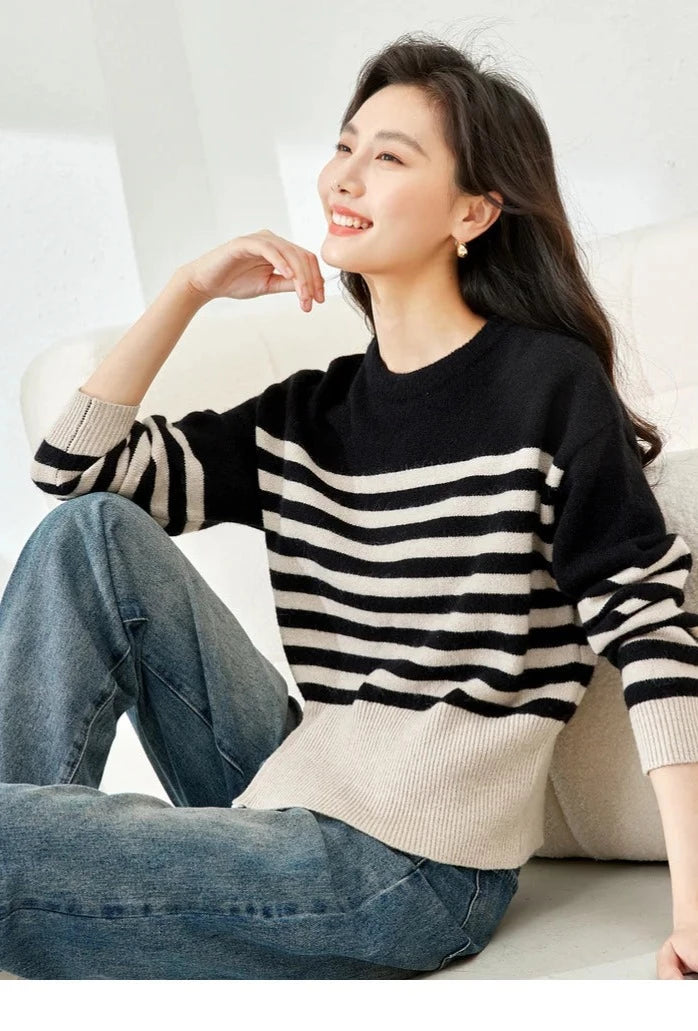 Tibra - Gestreifter Pullover für Frauen
