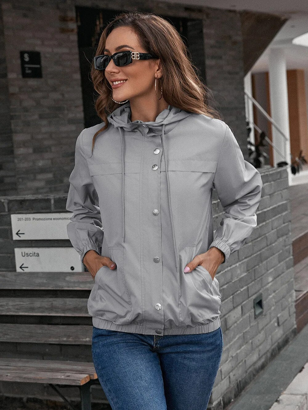 Debyle - Windbreaker-Jacke für Frauen