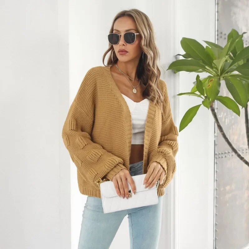 Peony - Offene Strickjacke für Frauen