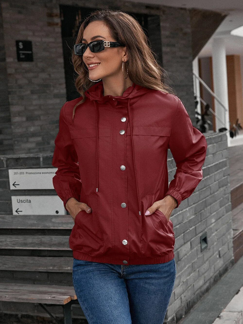 Debyle - Windbreaker-Jacke für Frauen