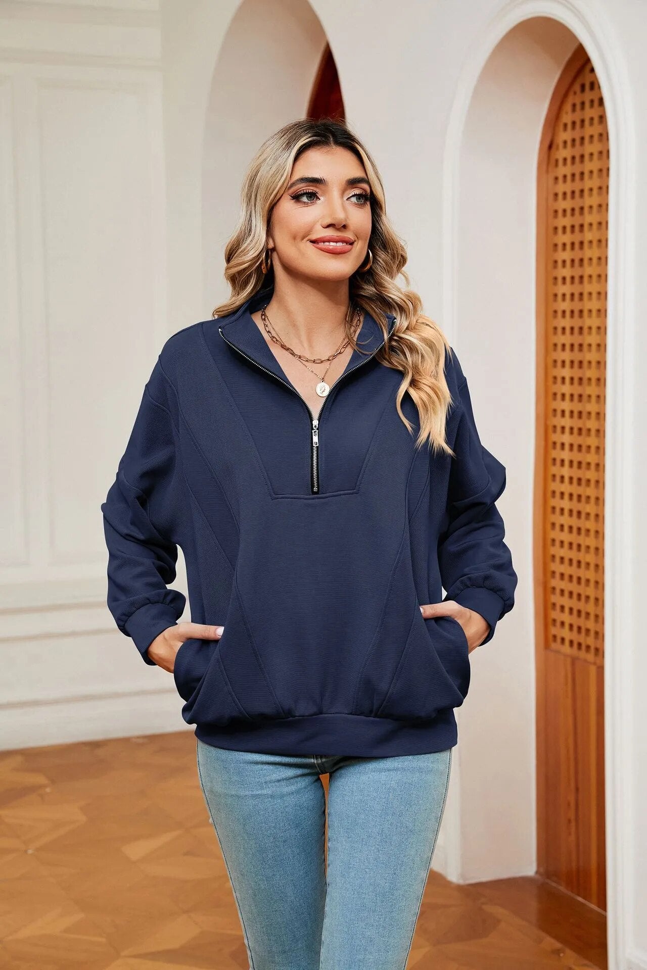 Marina - Reißverschluss-Sweatshirt für Frauen