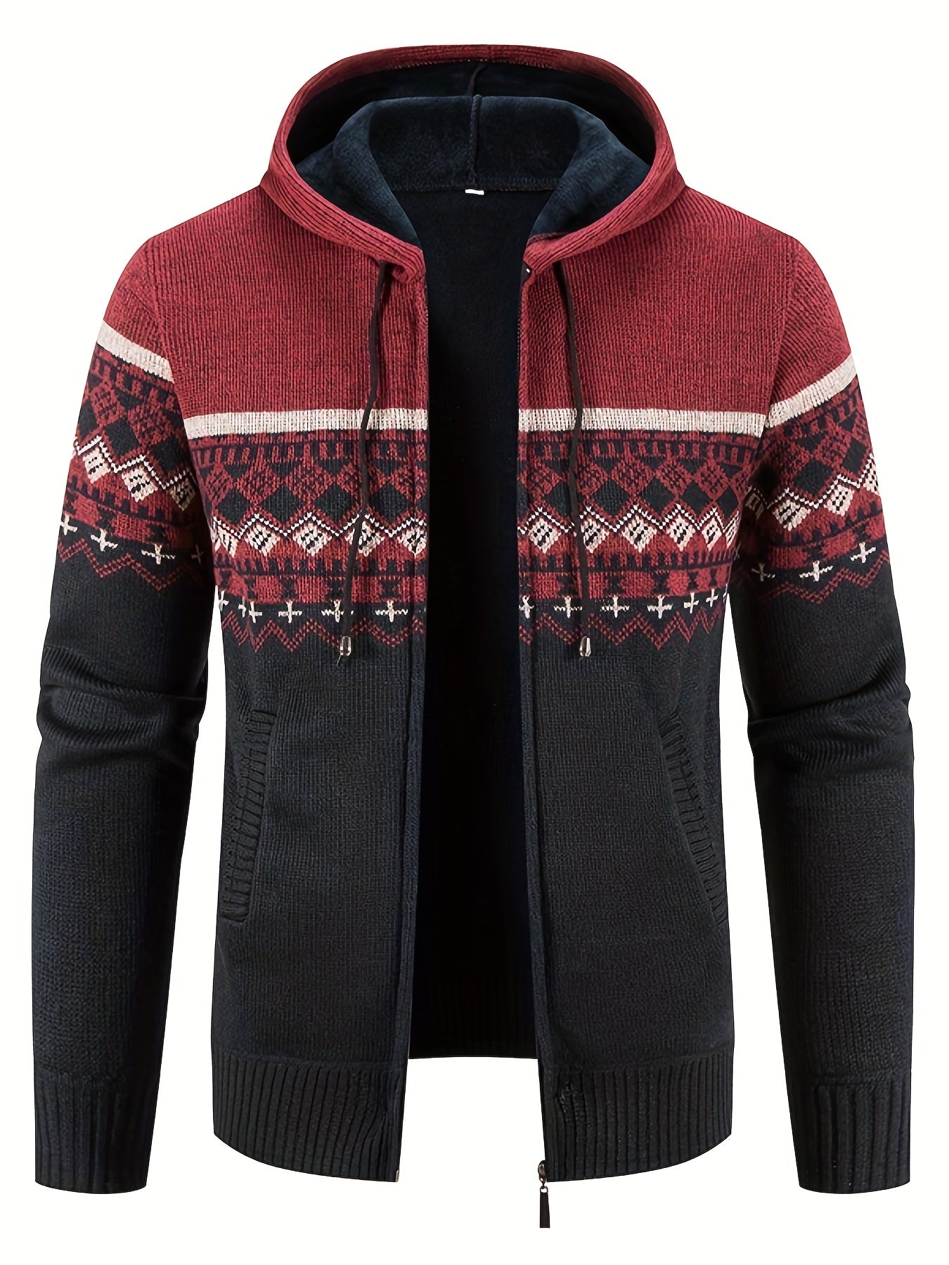 Delivor - Herren Winter Fleece Strickjacke