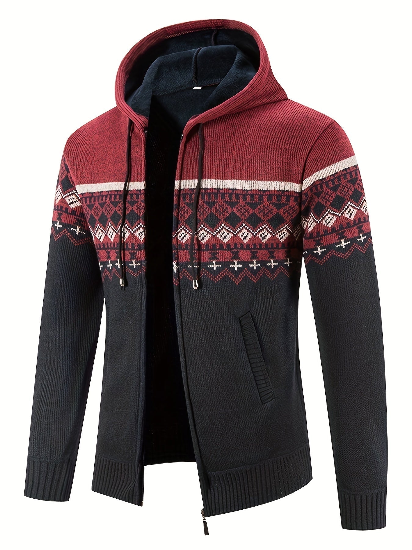 Delivor - Herren Winter Fleece Strickjacke