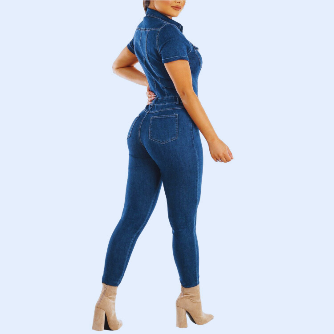 BlueBelle - Frauen Denim Jumpsuit