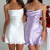 SilkDaze - Kurzes Kleid aus Seidensatin für Frauen