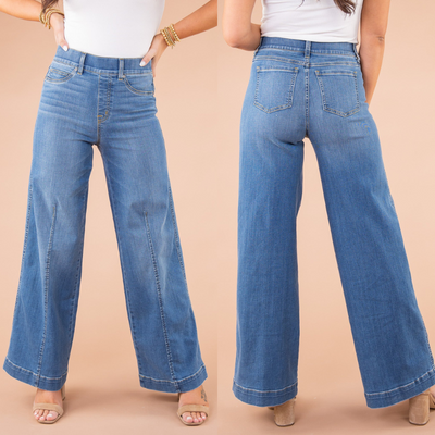 WideChic - Schlupfjeans mit weitem Bein